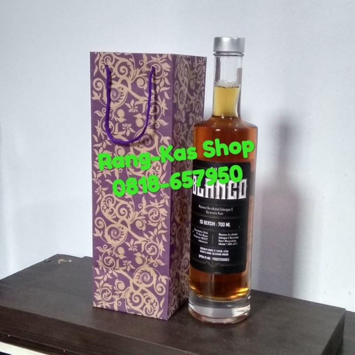 

✨ BISA COD ✨ Paperbag Botol Wine / Madu Ungu samson kraft