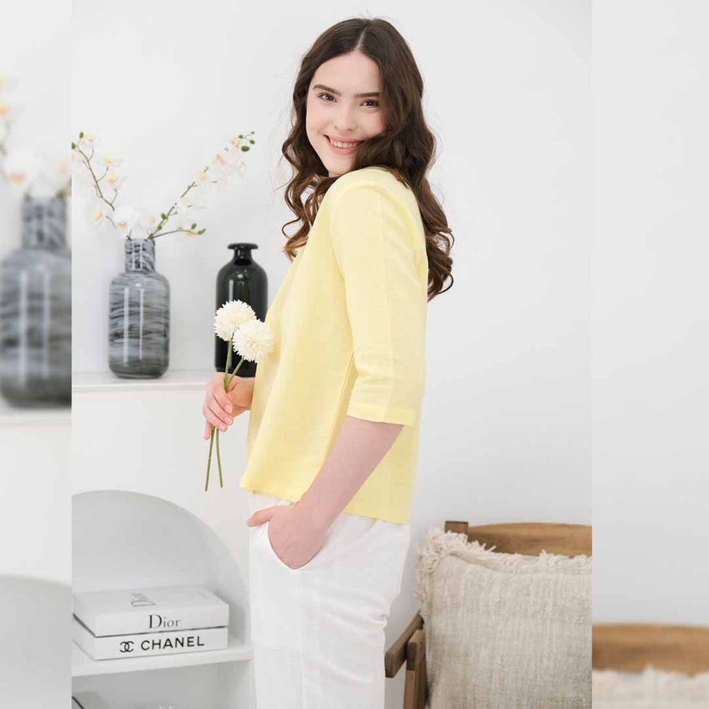 Beatrice Clothing Viren Blouse - Blouse Wanita-Yellow