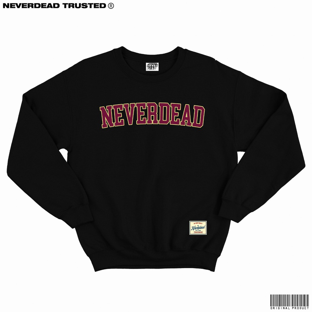 SWEATER / CREWNECK NEVERDEAD BLACK MAROON