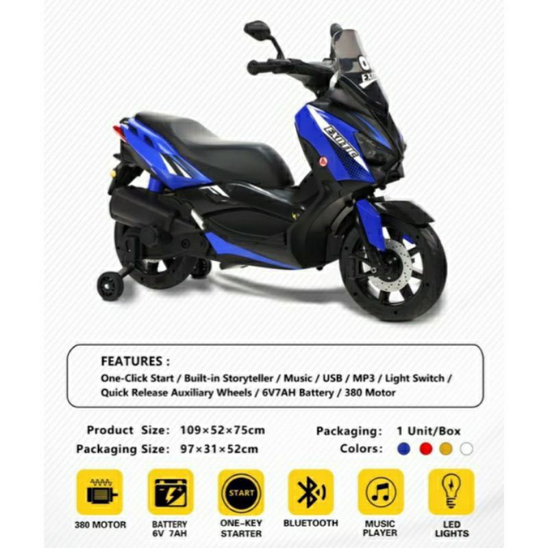 Mainan Motor Aki X-Max Motor accu XMax 4 warna 2122