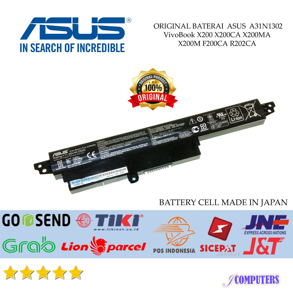 ORIGINAL Batre Baterai Battery    Asus Vivobook X200CA X200MA