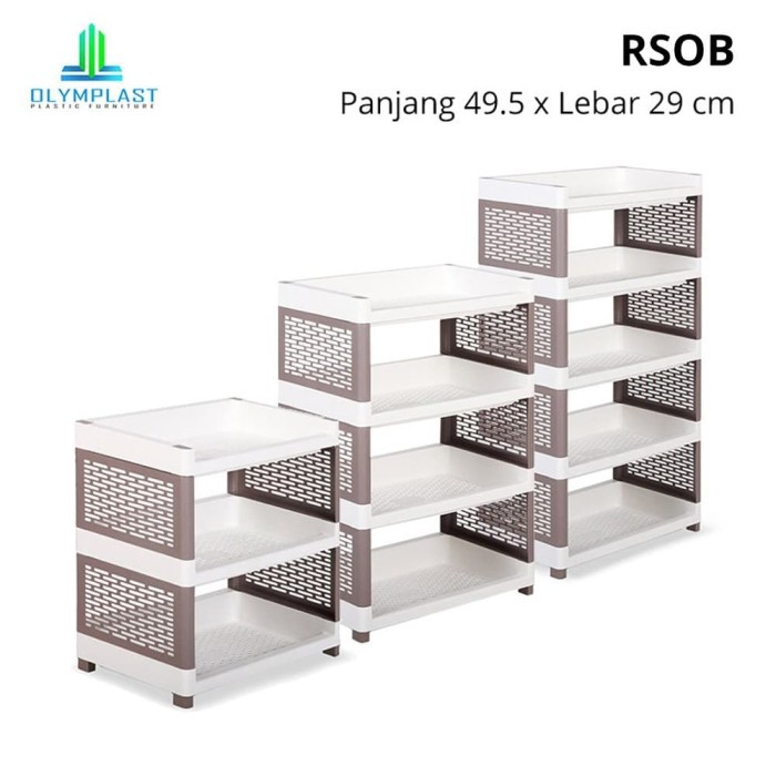 Rak Susun RSOB White & Grey Olymplast