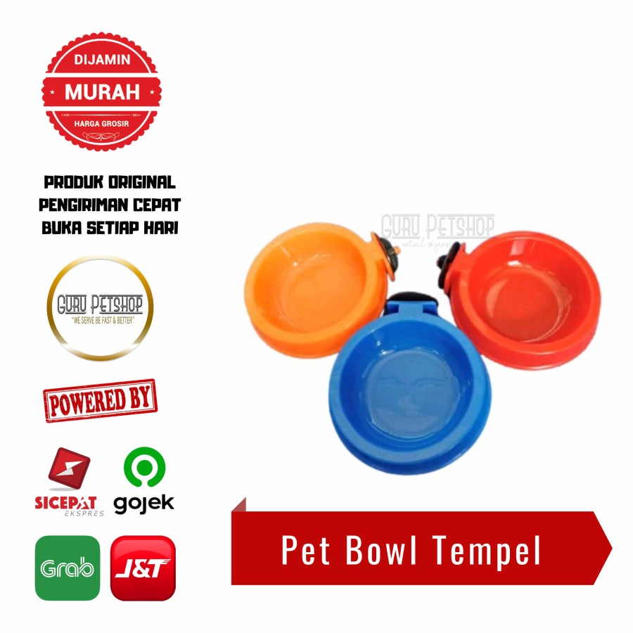 Pet Bowl - Tempat Makan Tempel Kandang Anjing Kucing Kelinci CP-16