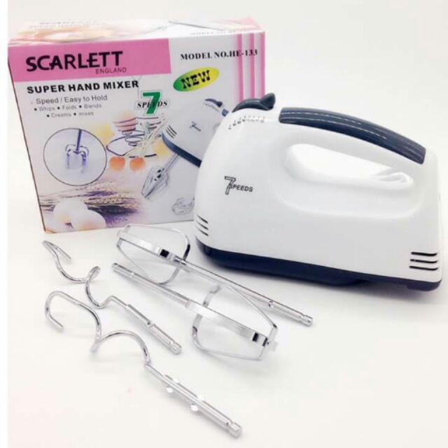 PROMO!! Scarlet Hand Mixer 7 Gear HE-133 / Mixer Tangan elektrik 260 watt