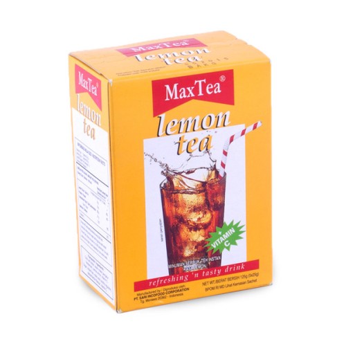 MAXTEA Lemon Tea 125gr - Teh Rasa Lemon Instant 5 x 25gr