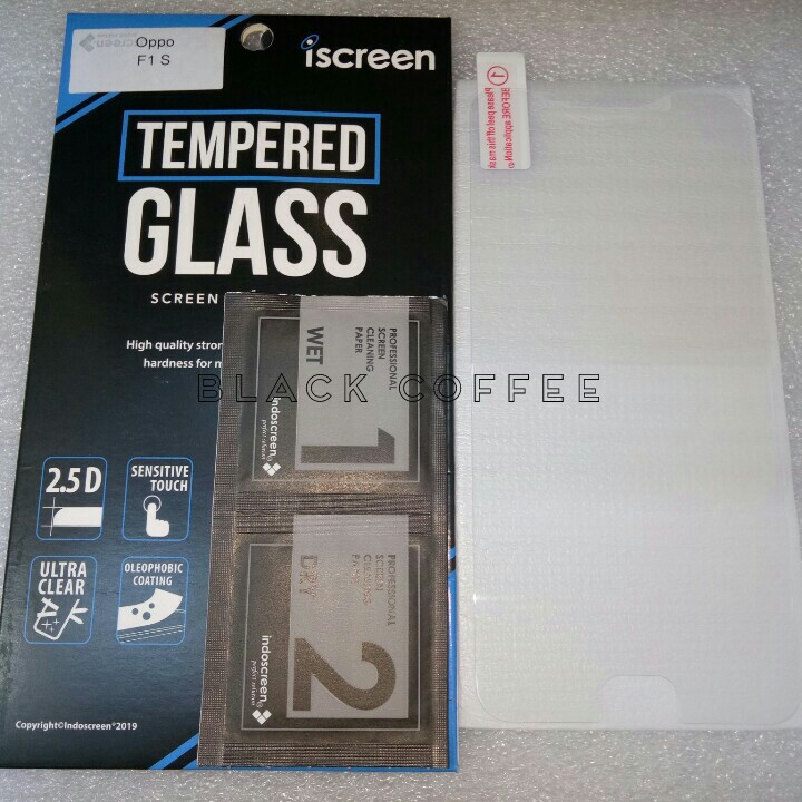 Tempered glass oppo f1s A59 tempered glass iScreen bening