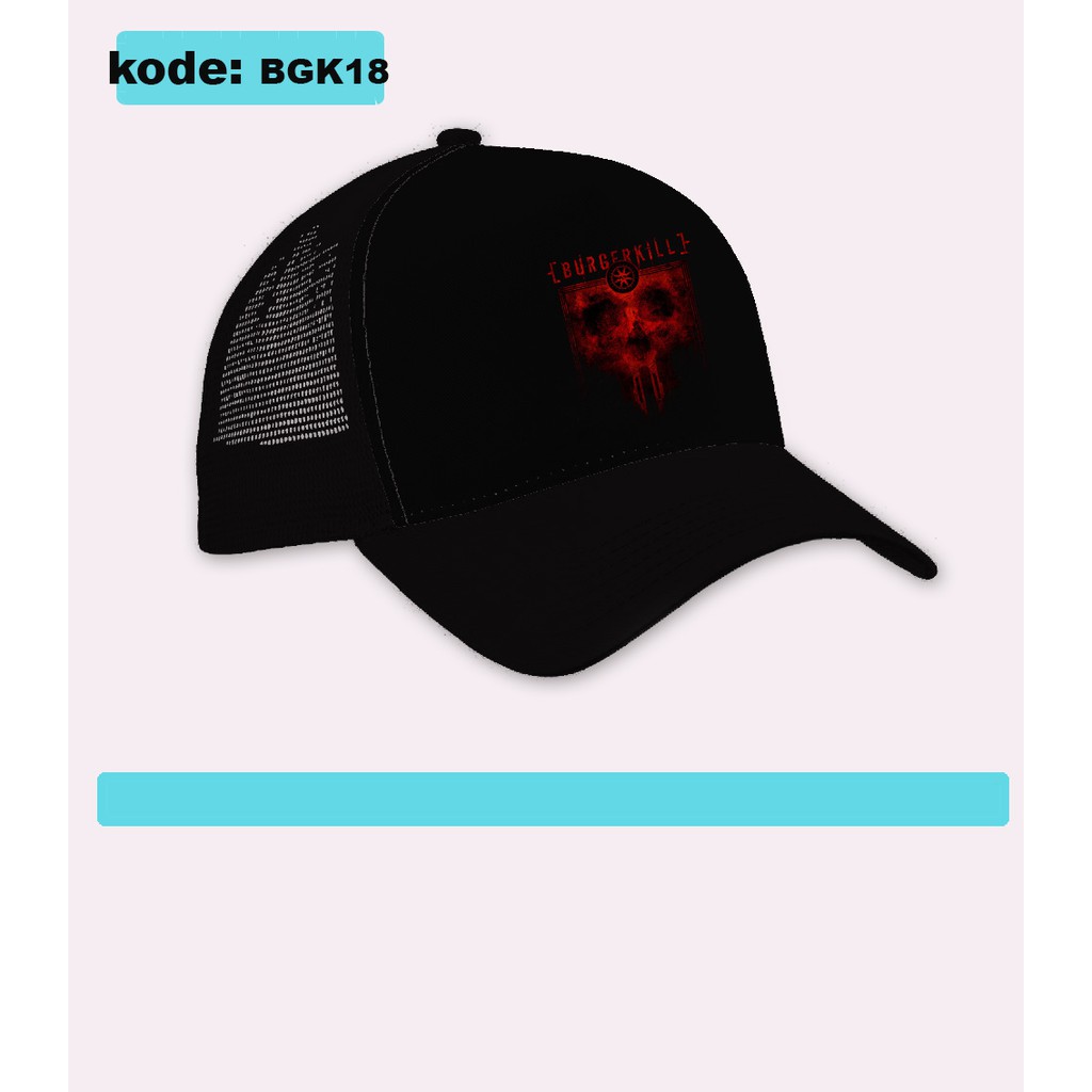 Topi burgerkill band venom  / topi trucker distro burgerkill band bgk18