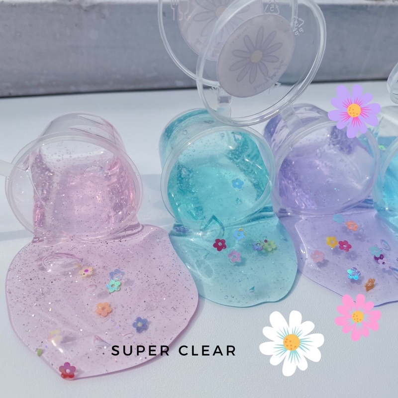 Mini daisy clear slime