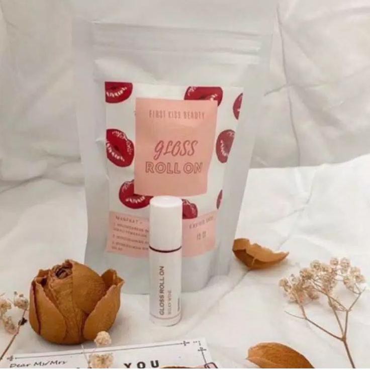 ❈ [] First Kiss Beauty Gloss Roll On Peach Gum/Milky Wine ➪