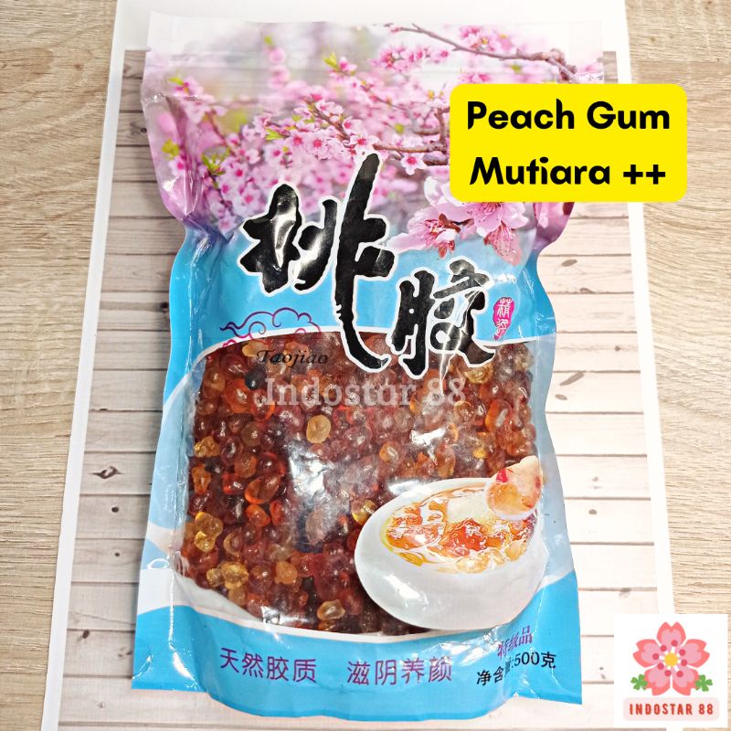 

PEACH GUM MUTIARA / PEARL PEACH GUM PREMIUM BERSIH 500 gram