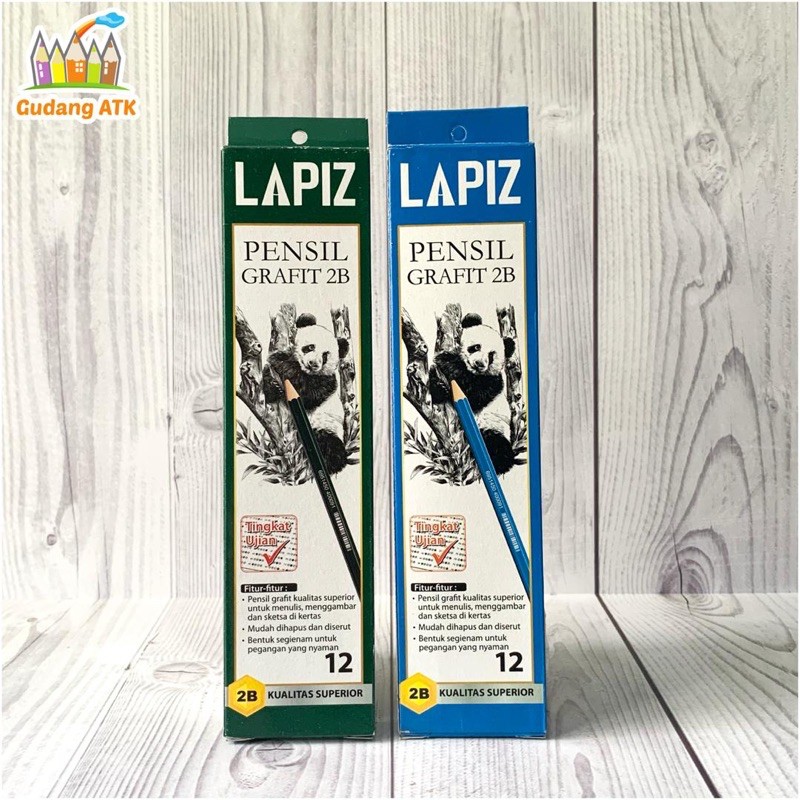 

Pensil 2B lapiz hijau biru (1Lusin 12pcs)