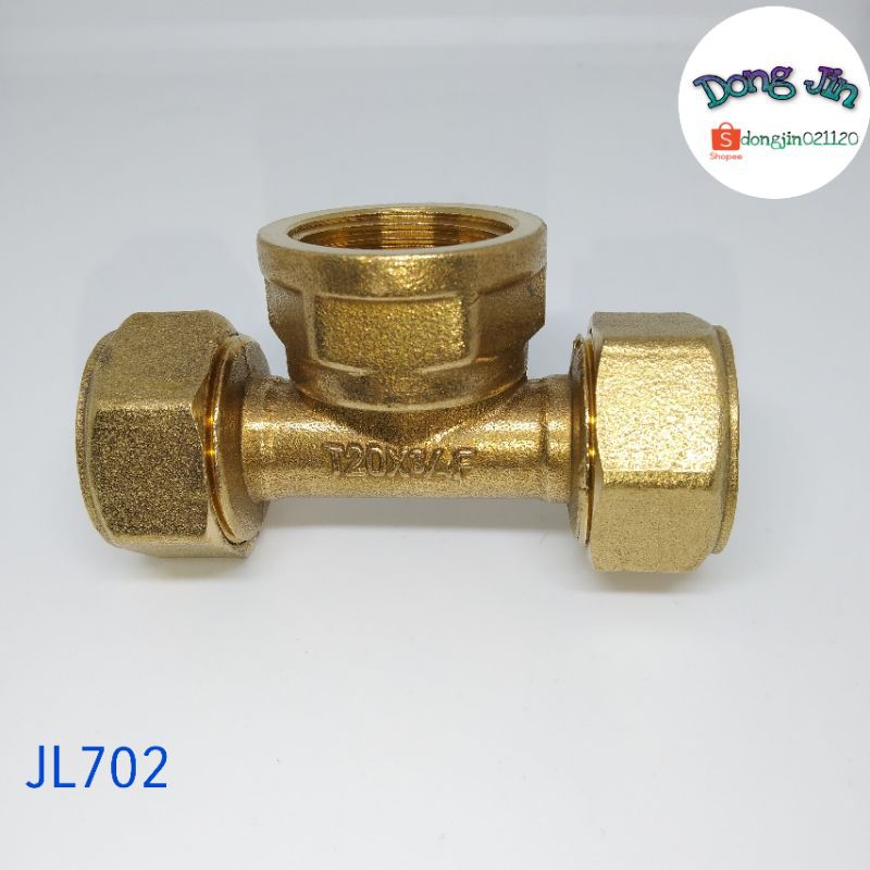 Tee knee Sambungan pipa air panas Nepel ukuran 3/4 inch  JL702