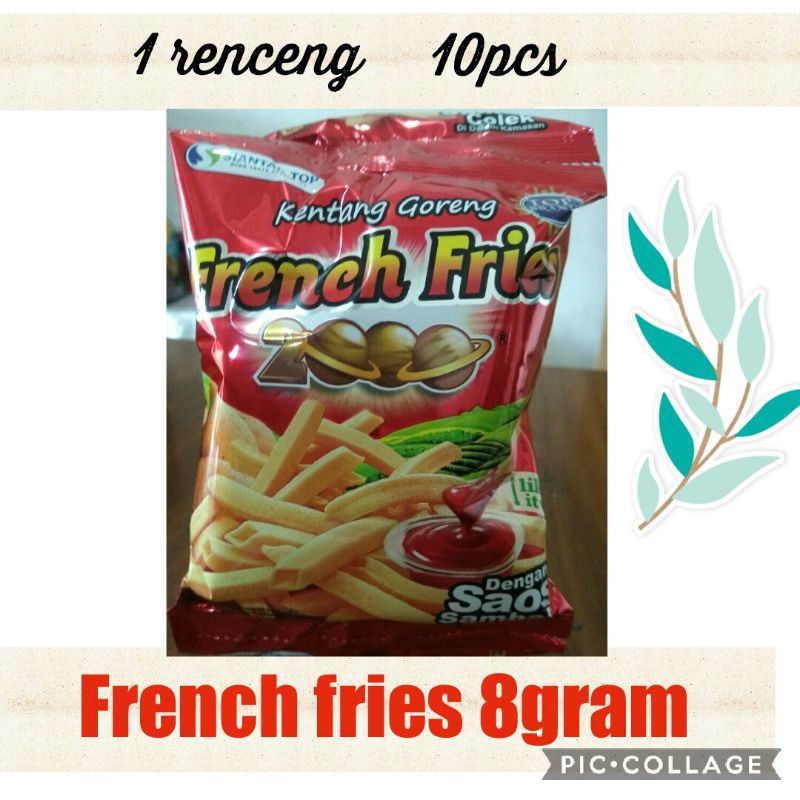 

french fries 2000 8gram/1renceng isi 10pcs