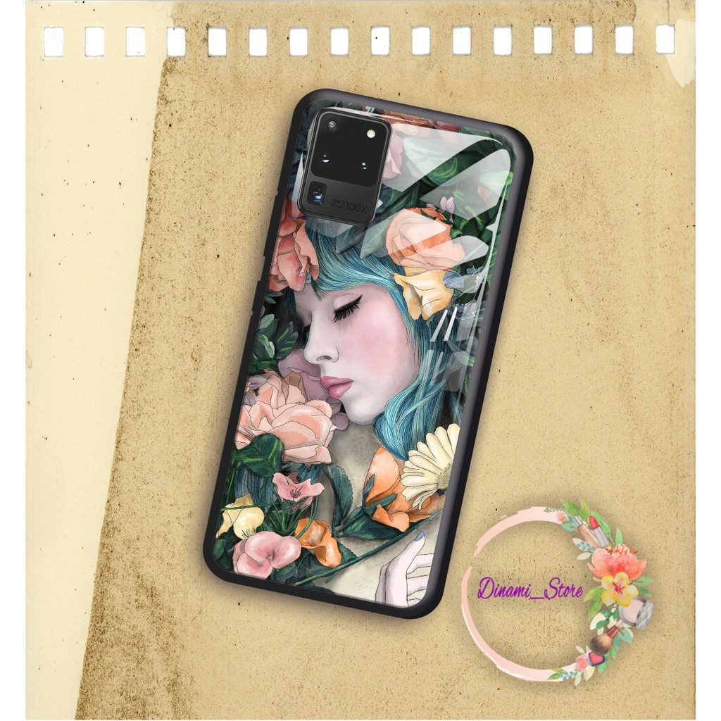 back case glass ART GIRL Vivo Y91 Y17 Y12 Y15 Y93 Y95 Y81 Y83 Y71 Y53 y20 Y30 Y50 V17 Y11 DST1245