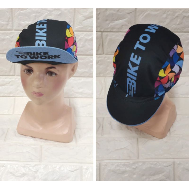 topi sepeda motif / cycling cap