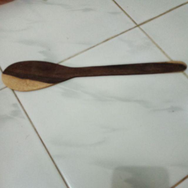 Sendok Sodet Irus Erus Spatula Goreng Panci Teflon Kayu Hitam