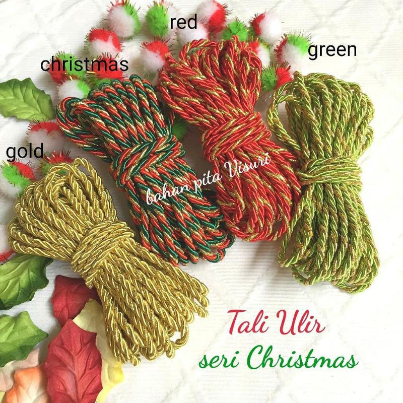 Tali Ulir (Tampar) Natal Christmas per 5 yard 3mm