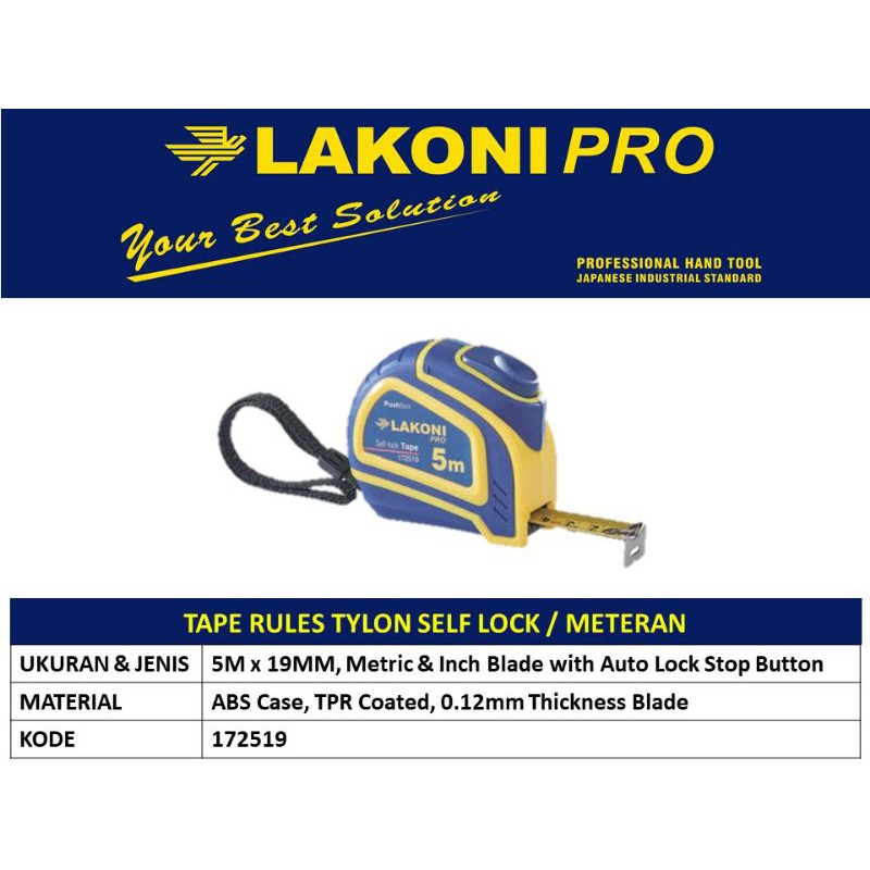 LakoniPro / Jetjotools Meteran Tape Rules Tylon Self Lock LAKONI PRO