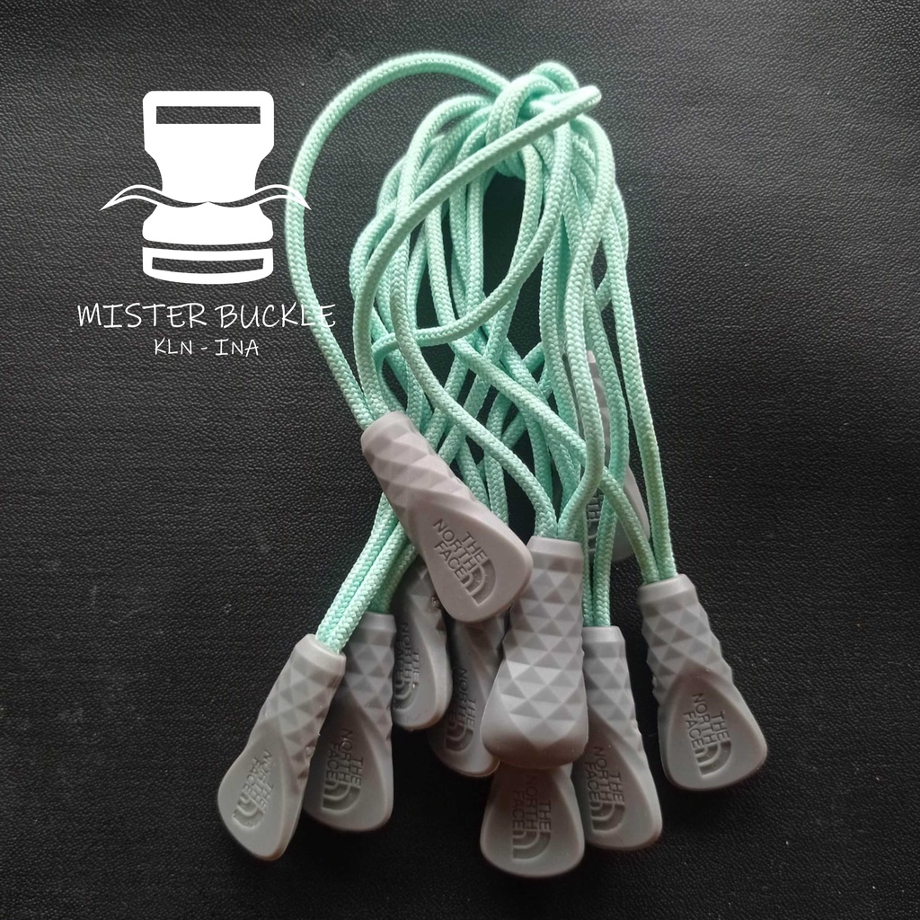 puller tarikan resleting zipper TNF import original warna tosca terang