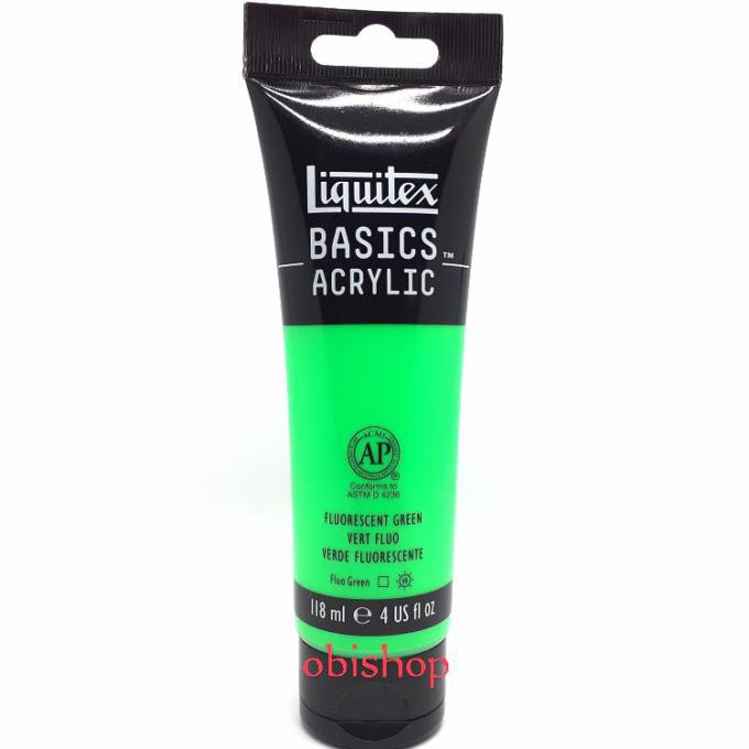 

TERBARU CAT AKRILIK LIQUITEX BASICS ACRYLIC 118 ML FLUORESCENT GREEN PERALATAN MELUKIS ART SET
