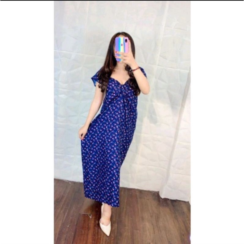 (BISA COD PILIH MOTIF) DRESS GISEL DURANTA / DAVIDI PANJANG LENGAN PENDEK MOTIF FLORAL / DASTER KERU