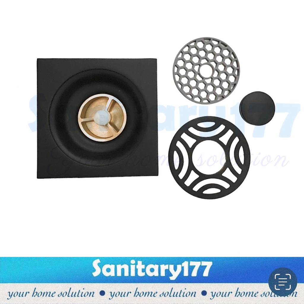 Saringan Got mesin cuci Stainless HITAM -Floor drain Stainless black tebal pembuangan air kamar mandi strainer drainer air bathroom selang mesin cuci