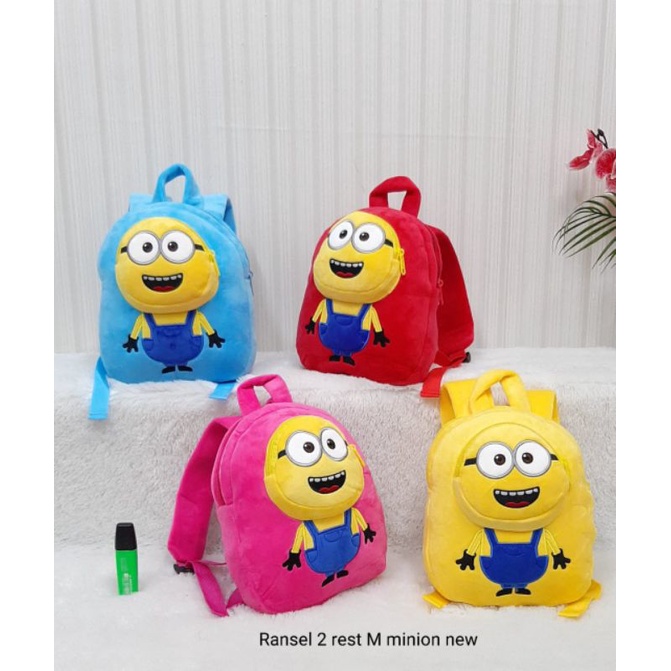 Ransel Sekolah Anak Minion Ukuran M Tas Paud TK Karakter Kartun