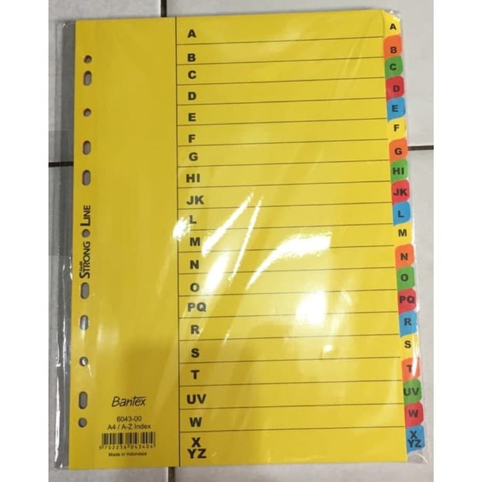

Wow Bantex 6043-00 Carton Index A4 A-Z ( 1 Set - 20 Lembar ) Terlaris