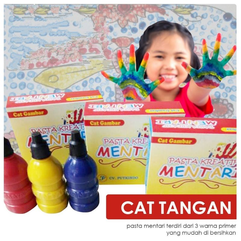 Pasta Mentari Cat Anak Non Toxic Fingerpaint Cat Lukis Menggambar Finger Paint Cat Tangan Anak