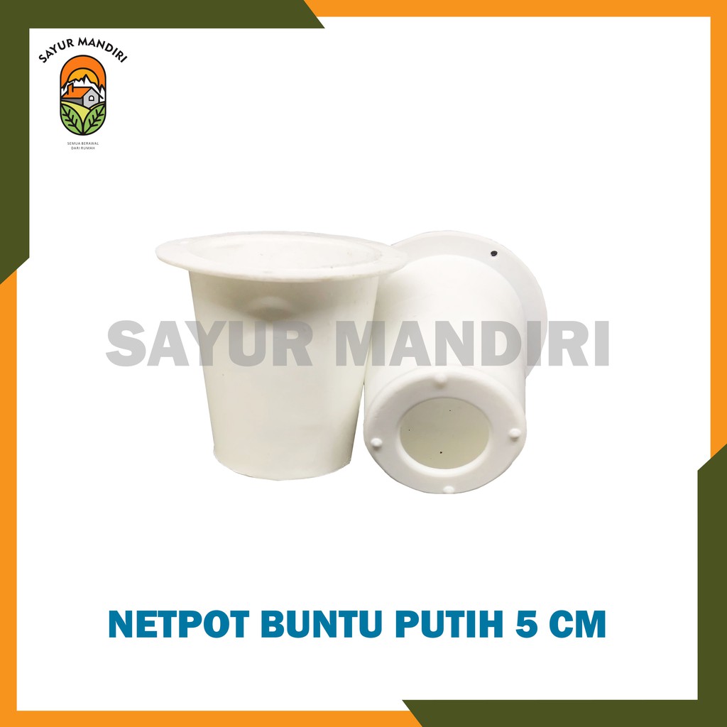 Netpot Buntu Putih Ukuran 5 cm