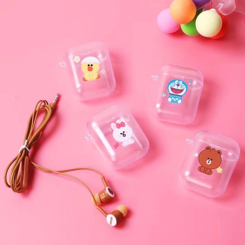 [ XY-58 ] Set Headset Earphone Lovely earphone Cartoon cute    /Wadah  penyimpanan Earphone Karakter cartoon cute