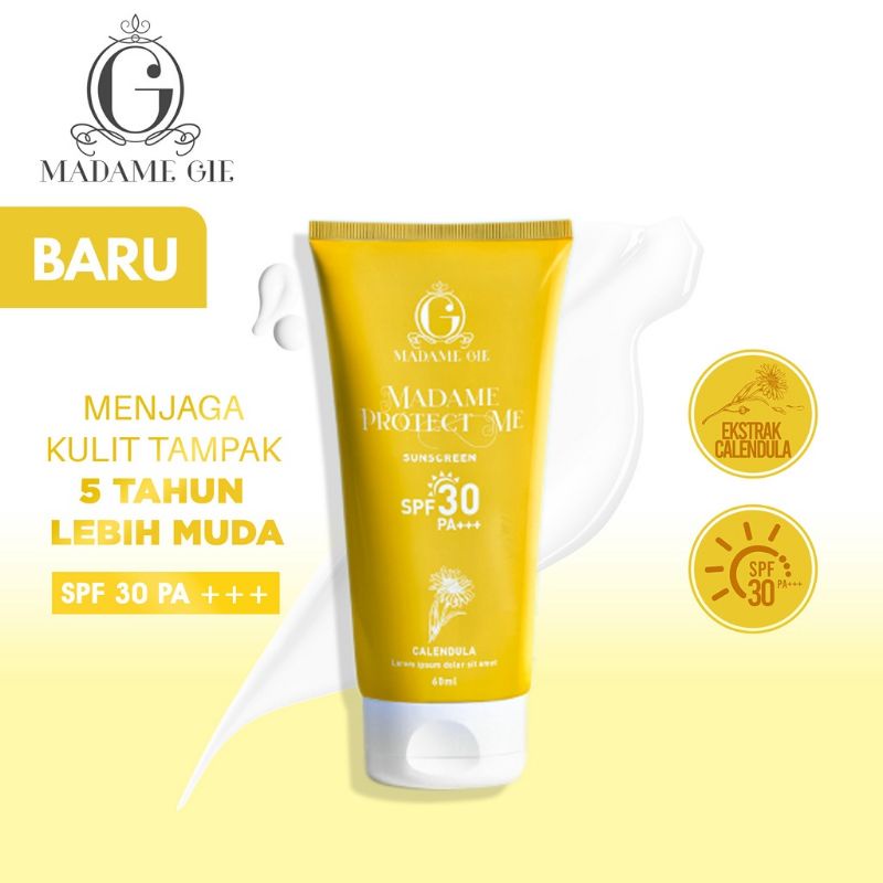 MADAME GIE PROTECT ME Sunscreen SPF30 SPF50 ❤ jselectiv ❤ Sunscreen VIRAL dari MADAME GIE - ORI✔️BPOM✔️COD✔️