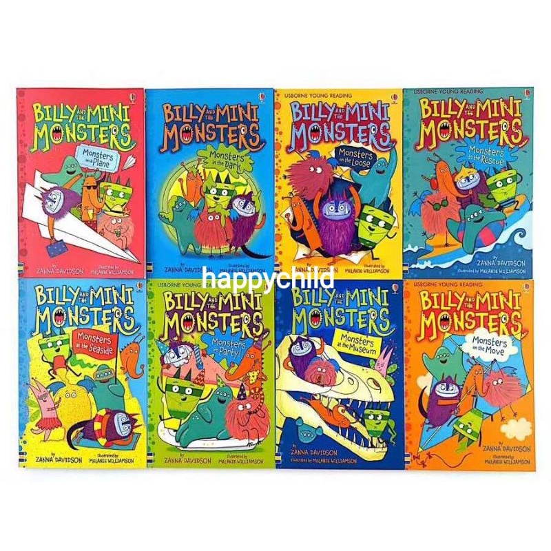 billy and the little monsters/usborne/8buku/ full color/buku import/buku anak/happychild