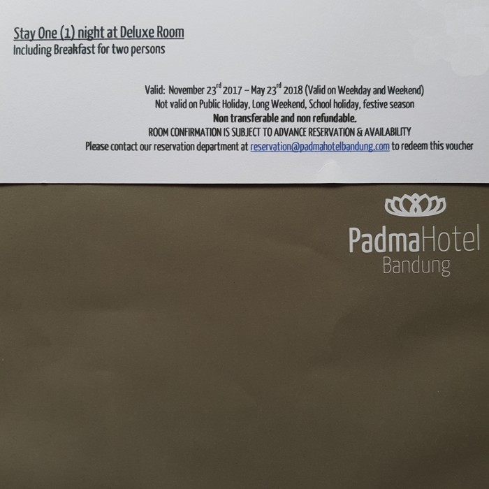 Voucher Hotel Padma Bandung Breakfast Shopee Indonesia