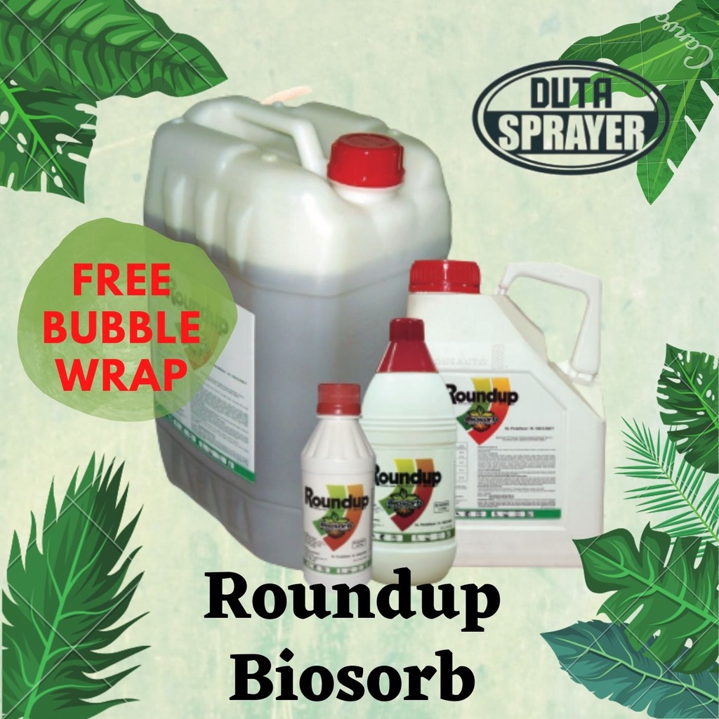 Roundup Biosorb 486 SL 4L Round Up Transorb 440 SL 4 Liter Herbisida Pembasmi Gulma Rumput Alang-Alang Glifosat 486SL 4 Ltr Glyphosate 440SL 4Ltr