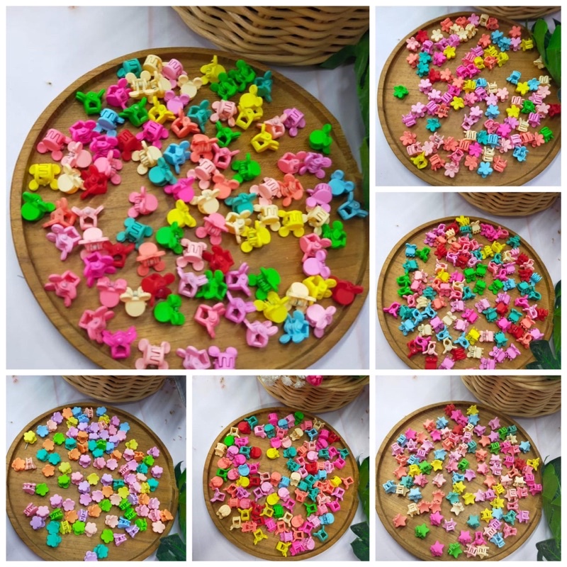 PGC (20pcs) JEPIT PONI MINI STAR RABBIT MICKY FLOWER / JEPIT PONI LUCU CANTIK