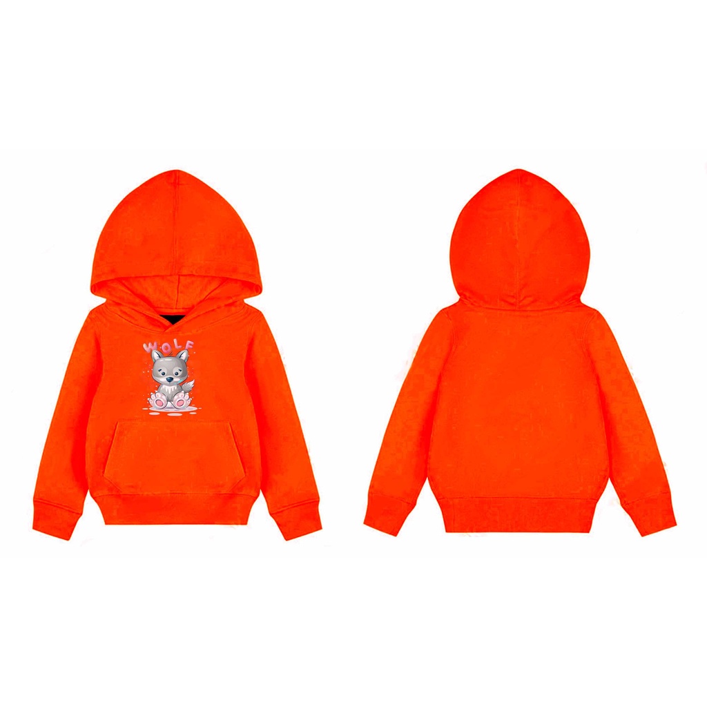 Hoodie Anak Wolf Sweater Pakaian Fleece Anak