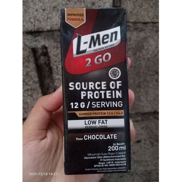 L - Men Susu Cair Whey Protein 2 Go Chocolate 200ml (3pcs)