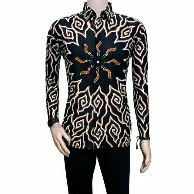 Asifa Batik Hrb026 Kenongo Kemeja Tosca Pendek Pekalongan Padi M L Xl Sogan Tulis Halus Kemeja Batik