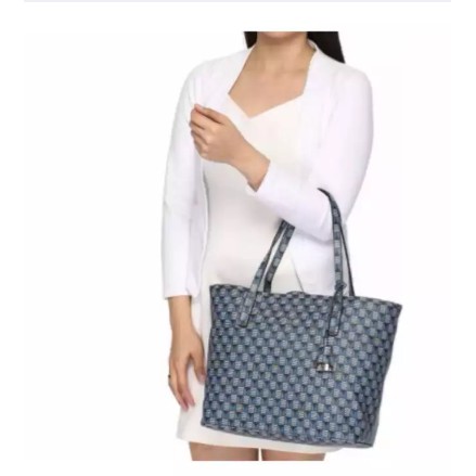 Guess Jetset Woman Shoulder Bag - Blue Multi - Tas Wanita Original