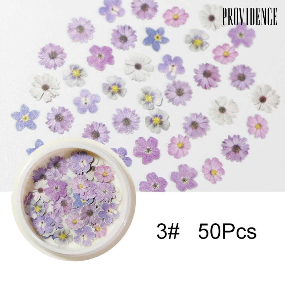 Providence Simulation Rose Marguerite Sakura Decals Wood Pulp Slices Nail Art Decorations