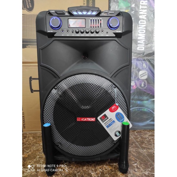 SPEAKER ASATRON 15 INCHI Free 2 mic wireless