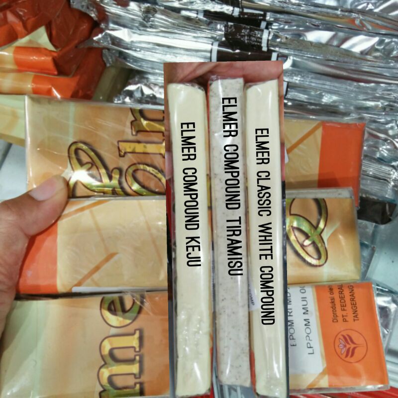 

Elmer Tiramisu Compound 166 gr White Cocholate/Coklat Batang/DCC/Coklat Masak/Topping/Praline