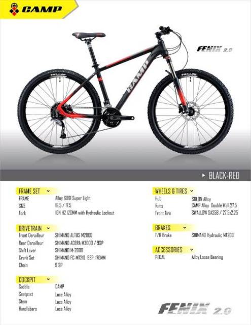Sepeda MTB Camp Fenix 2 27.5 inch