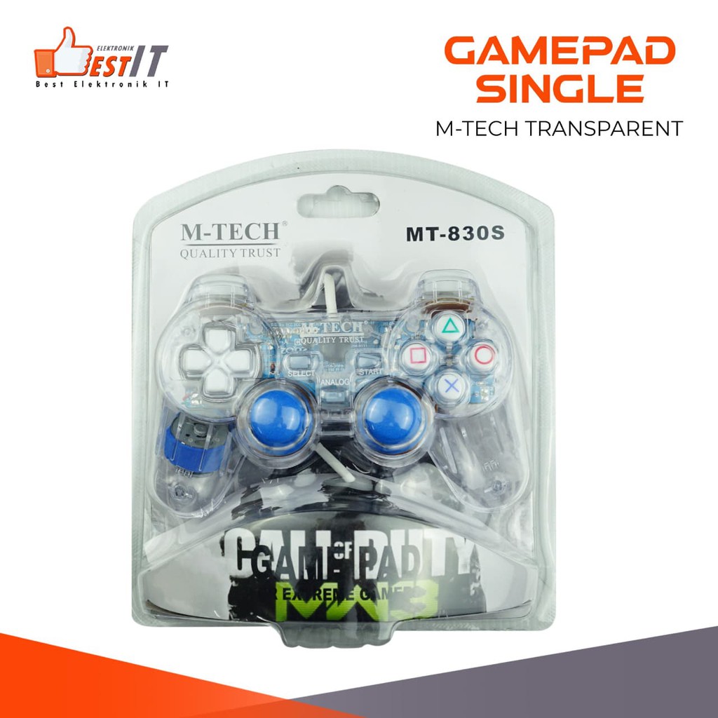 Stick Gamepad  PC Joystick  Joystik Gamepad Single Transparant M-Tech