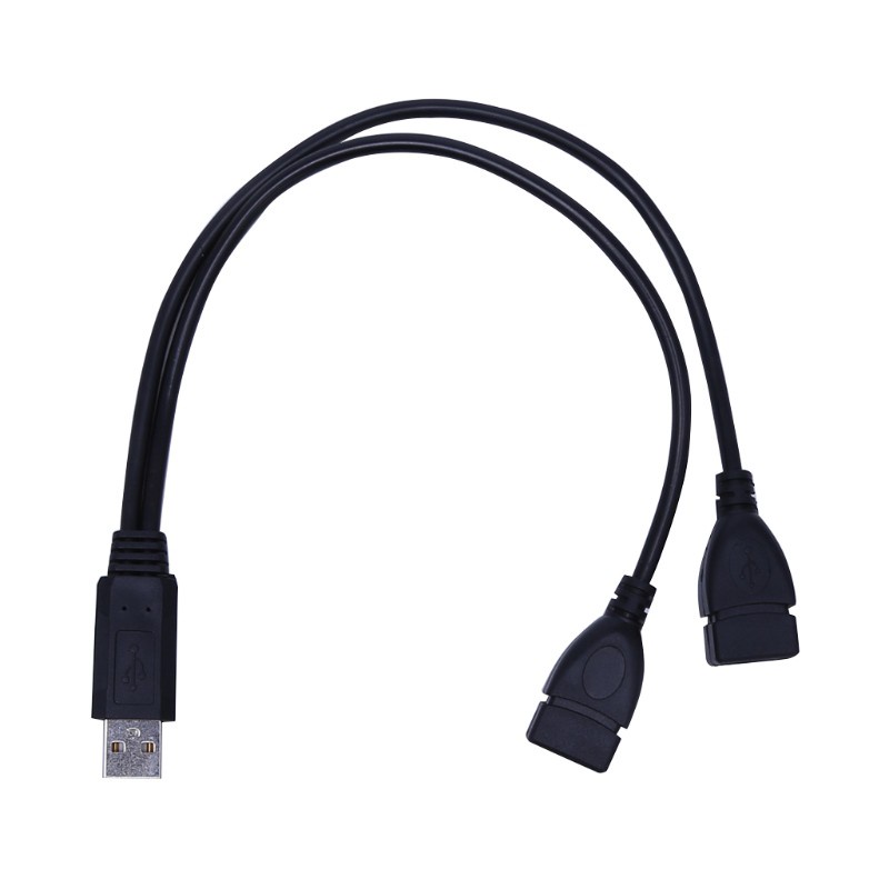 Cre Kabel Extension Splitter Data / Charger Usb 2.0 Tipe A 1 Male Ke 2 Female Bentuk Y