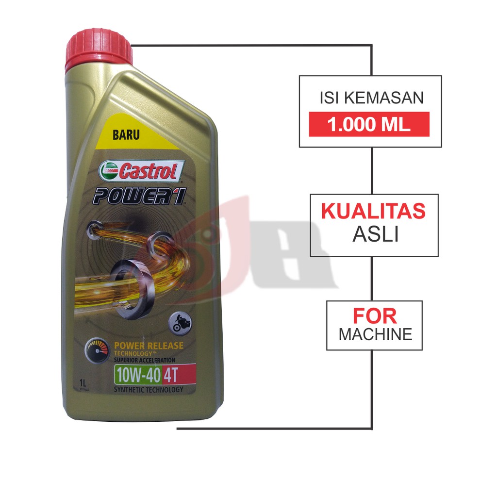 Oli 4T Castrol Power 1 10w40 Motor Sport 1 Liter