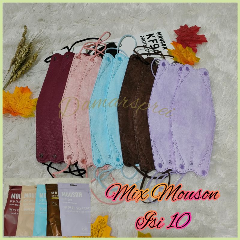 MASKER KF94 MOUSON WARNA MIX ISI 10PC