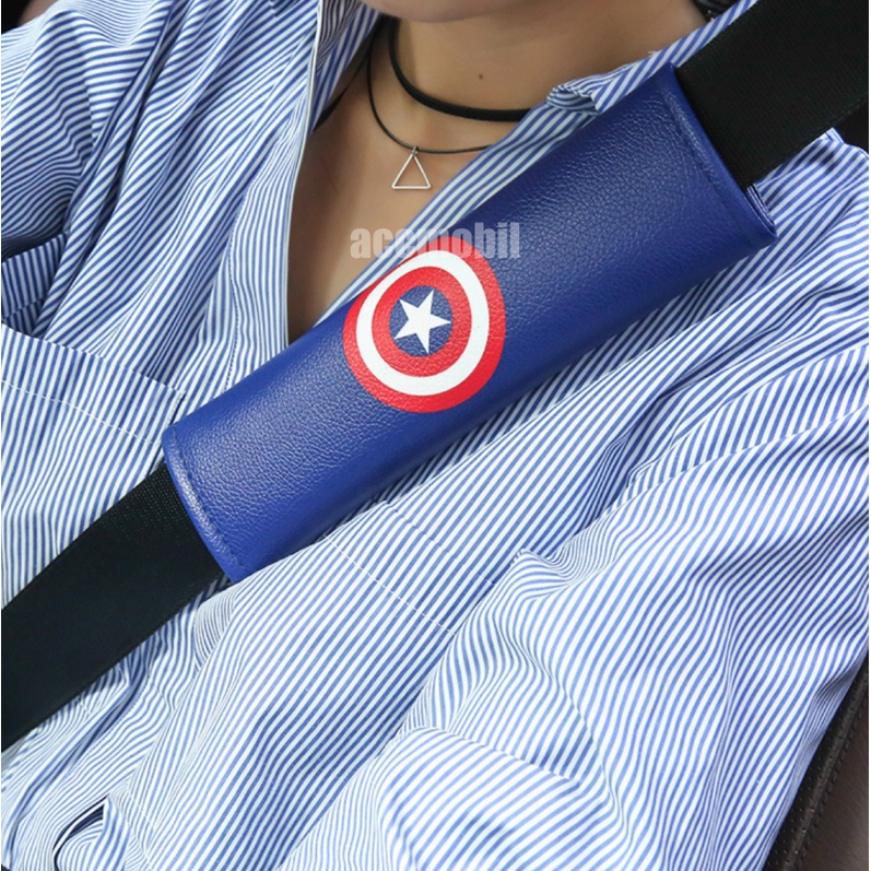 Sarung Cover Seatbelt Safety belt Mobil HERO Batman Transformers Spiderman Monster Energy Leopard