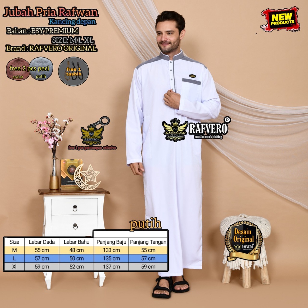 Gamis Jubah Pria RAFWAN ORIGINAL RAFVERO - Gamis Pria
